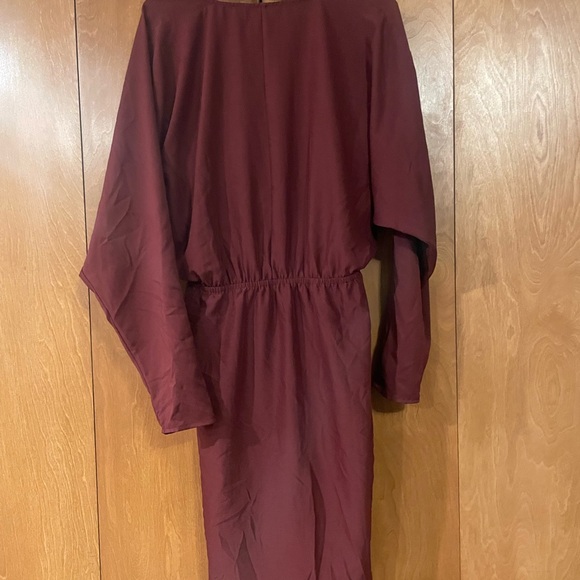 David Bitton Burgundy Wrap Dress - Picture 2 of 2